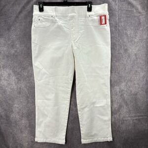 Spanx Straight Leg Jeans Womens 2X White Shapewear 20354Q